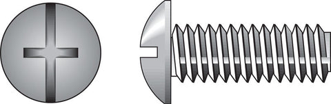 HILLMAN No. 8-32 Ga. X 1 in. L Combination Truss Head Zinc-Plated Steel Machine Screws 100 pk