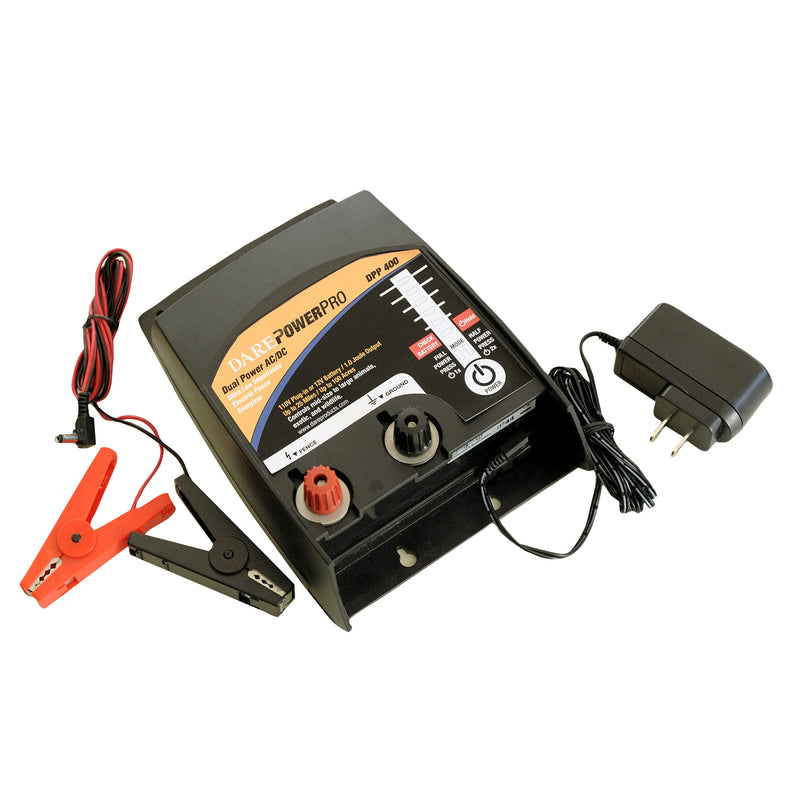 Electrificador de cercas eléctrico Dare Power Pro Series 110 V, para 100 acres, negro/naranja
