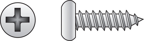 HILLMAN No. 10 Ga. X 2-1/2 in. L Phillips Pan Head Sheet Metal Screws 100 pk
