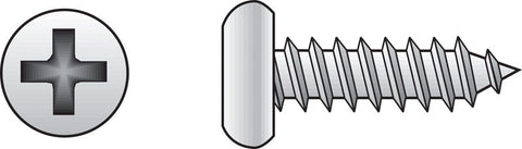 HILLMAN No. 10 Ga. X 3 in. L Phillips Pan Head Sheet Metal Screws 100 pk