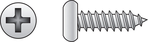 HILLMAN No. 14 Ga. X 2-1/2 in. L Phillips Pan Head Sheet Metal Screws 100 pk