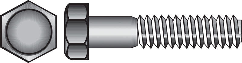 HILLMAN Tornillo hexagonal de acero galvanizado 1/2 pulg. de diámetro x 7-1/2 pulg. de largo, paquete de 25