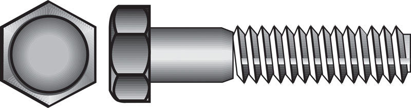 HILLMAN Tornillo hexagonal de acero galvanizado, 5/8 pulg. de diámetro x 5-1/2 pulg. de largo, paquete de 25