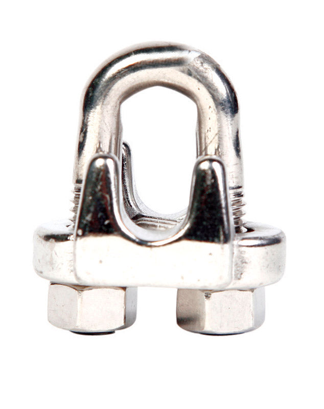 Campbell Polished Stainless Steel Wire Rope Clip (Pack of 10)