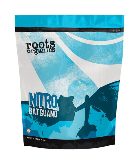 Roots Organics Nitro Polvo orgánico de guano de murciélago para plantas, 3 lb