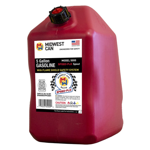 Bidón de gasolina Midwest Can Speed Flo HDPE de 5 gal
