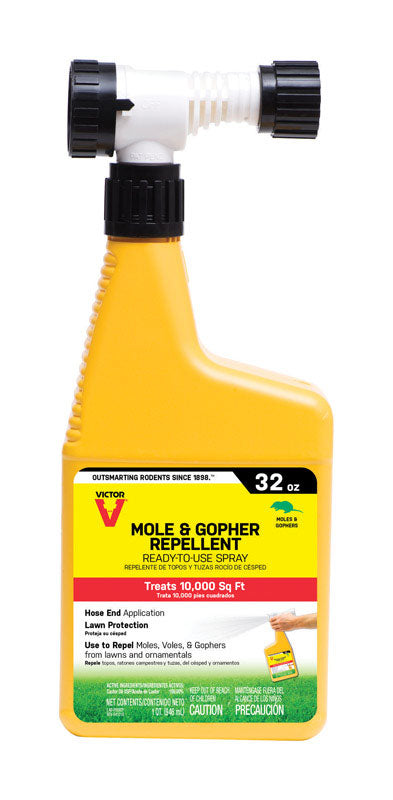 Victor Animal Repellent Liquid For Gophers and Moles 1 qt (Pack of 6)