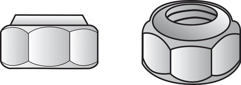 HILLMAN 7/16 in. Zinc-Plated Steel SAE Nylon Lock Nut 1 pk