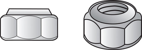 HILLMAN 7/16 in. Zinc-Plated Steel SAE Nylon Lock Nut 1 pk