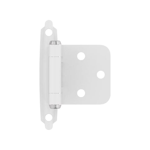Amerock 1-3/4 in. W X 2-3/4 in. L White Steel Self-Closing Hinge 2 pk
