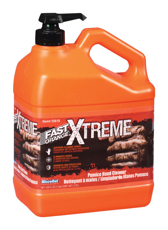 Limpiador de manos con piedra pómez Fast Orange Xtreme con aroma a naranja, 128 oz