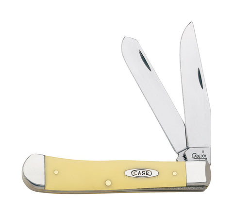 Case Trapper Yellow Chrome Vanadium 4-5 in. Pocket Knife