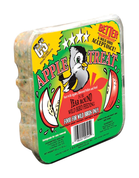 C&S Products Apple Treat Wild Bird Food 11.75 oz (Pack of 12)