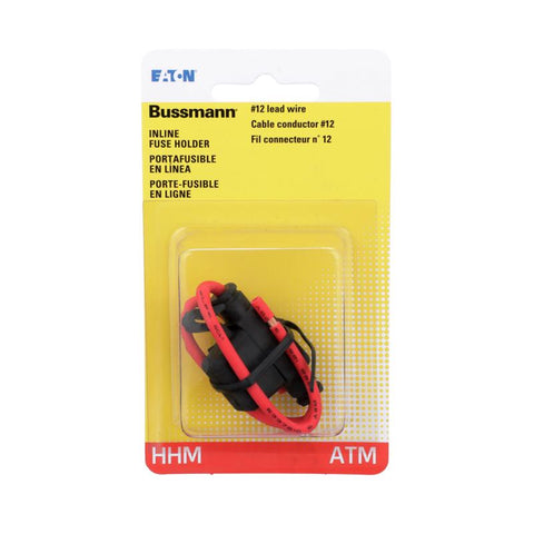 Bussmann 30 amps ATM Black In-Line Fuse Holder 1 pk (Pack of 5)