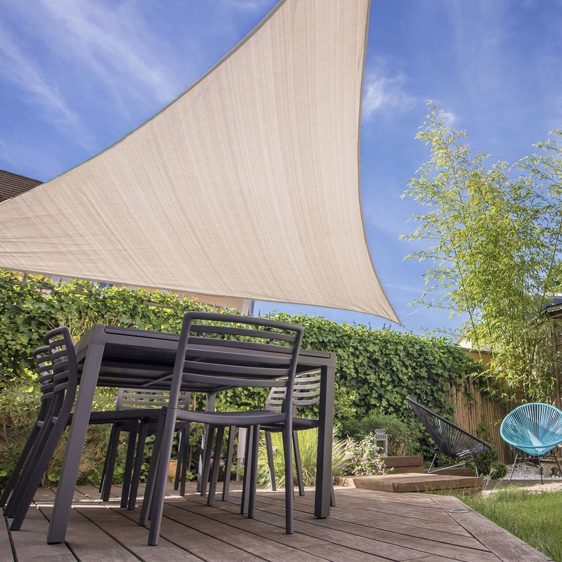 Coolaroo Ready-To-Hang Polyethylene Shade Sail Canopy 16.5 ft. H X 16.5 ft. W X 16.5 ft. L
