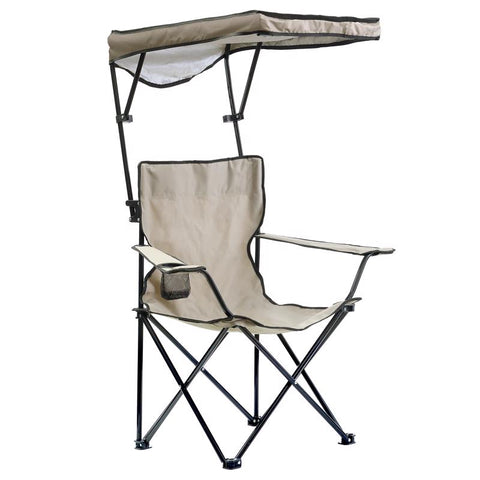QuikChair Taupe Canopy Folding Quad Chair