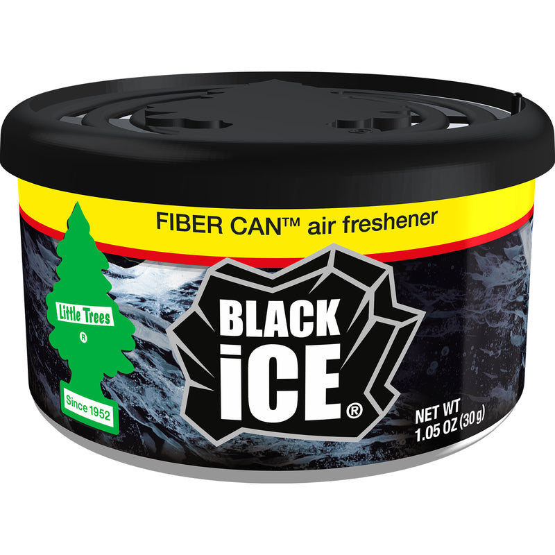 Ambientador en lata de fibra Little Trees Black Ice, 1,05 oz, sólido