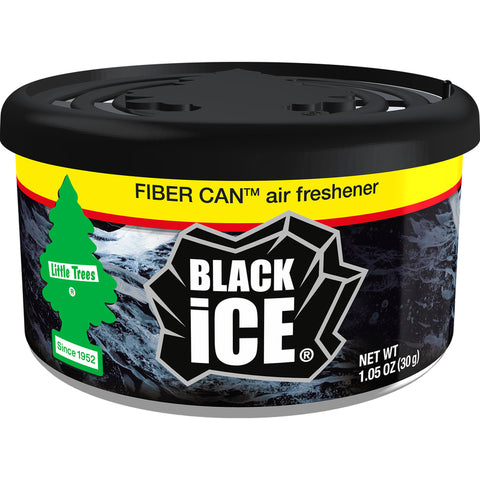 Ambientador en lata de fibra Little Trees Black Ice, 1,05 oz, sólido