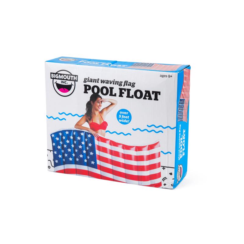BigMouth Blue/Red/White Vinyl Inflatable Giant American Flag Pool Float (Pack of 4)