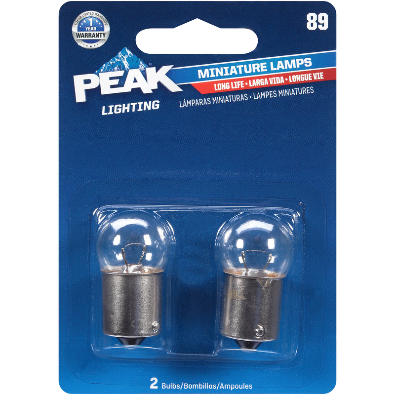 Bombilla automotriz en miniatura Peak Halogen Indicator 89