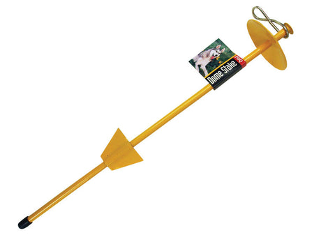 PDQ Boss Pet Estaca Amarilla de Domo de Acero Maleable Fundido para Atar Perros Grande