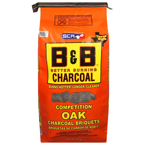 Briquetas de carbón de roble totalmente natural B&B Charcoal, 17,6 lb