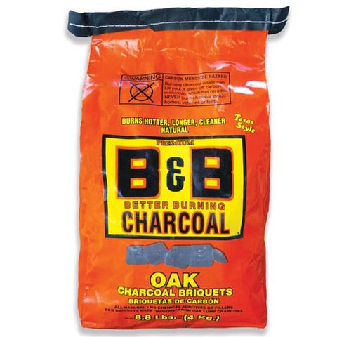 B&B Charcoal All Natural Oak Charcoal Briquettes 8.8 lb