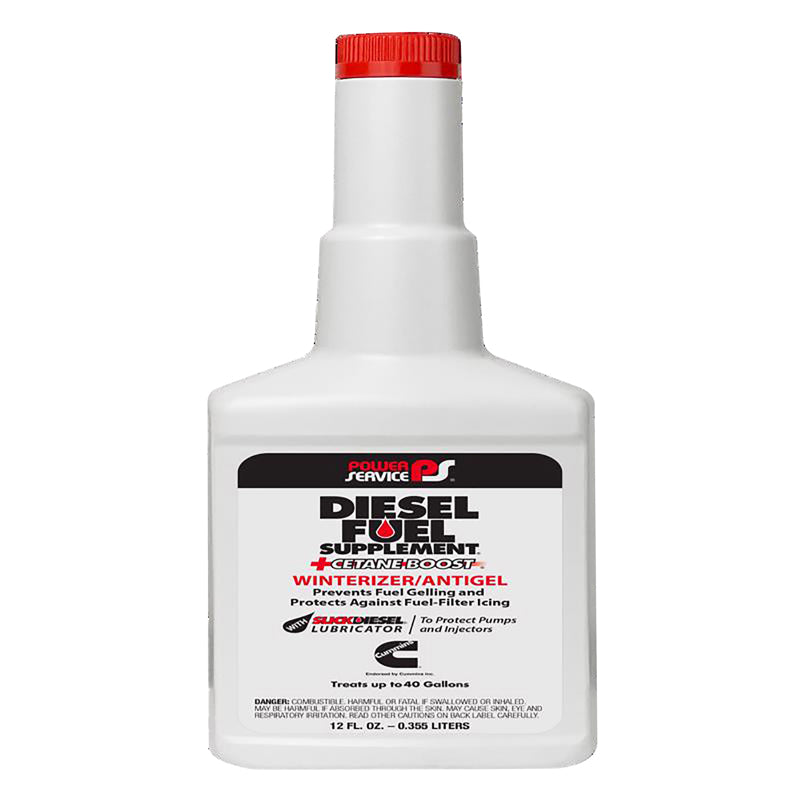 Power Service Diesel Fuel Supplement + Cetane Boost Diesel Fuel Anti-Gel 12 oz (Pack of 9)