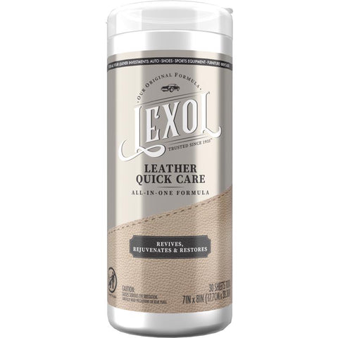 Lexol Quick Care Leather Cleaner and Conditioner 30 sheet Wipes
