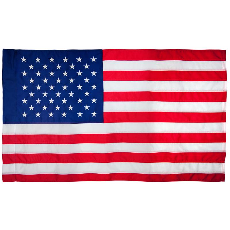 Bandera de los Estados Unidos Valley Forge Perma-Nyl 0 pulg. de alto x 2.5 pies de ancho x 4 pies de largo