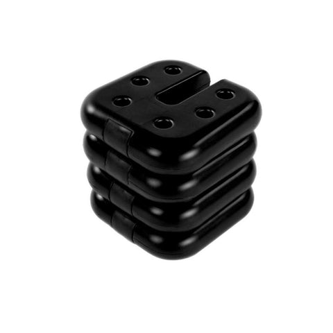 Crown Shade 5 lbs Black Plastic Weight Plate 4 pk
