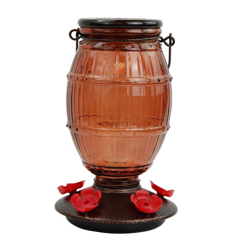 Perky-Pet Hummingbird 36 oz Glass/Plastic Prohibition Nectar Bird Feeder 5 ports (Pack of 2)