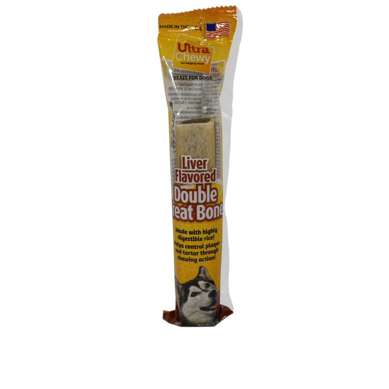Ultra Chewy Double Treat Liver Treats For Dogs 2.8 oz 1 pk (Pack of 24)