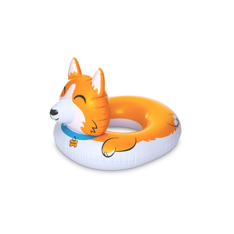 BigMouth Orange/White Vinyl Inflatable Corgi Pool Float (Pack of 4)