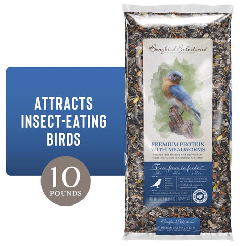 Songbird Selections Premium Protein with Mealworm Wild Bird Food 10 lb