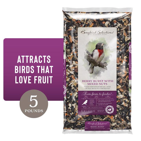 Songbird Selections Berry Burst with Mixed Nuts Wild Bird Food 5 lb