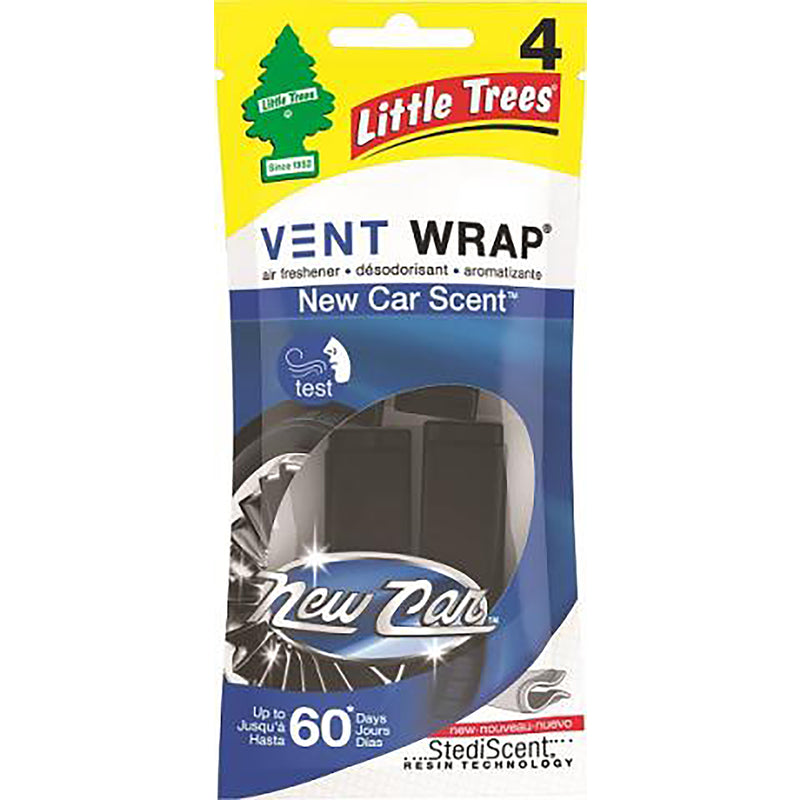 Ambientador para coche Little Trees Vent Wrap aroma a coche nuevo, sólido, 4 oz, 1 ud.