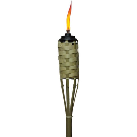 TIKI Easy Pour Brown Bamboo 57 in. Classic Weave Outdoor Torch 1 pc (Pack of 24)