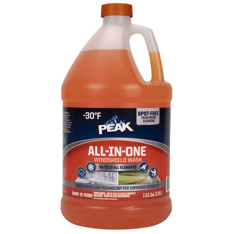 Peak All in One -30 deg Windshield Cleaner/De-Icer 1 gal (Pack of 6)