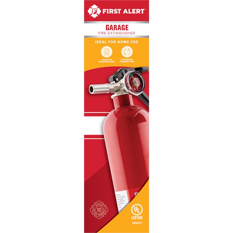 First Alert 2-3/4 lb Fire Extinguisher For Garage OSHA/US Coast Guard Agency Approval (Pack of 4)
