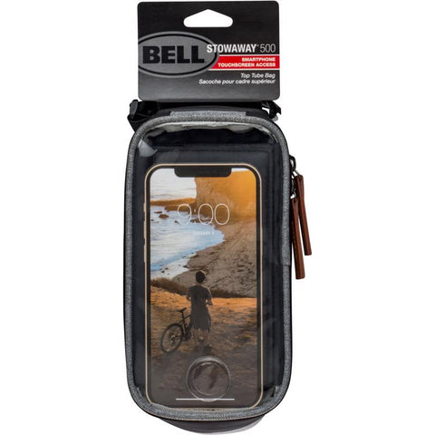 Bell Sports Stowaway Fabric 500 Top Tube Phone Storage Bag Black/Silver (Pack of 2)
