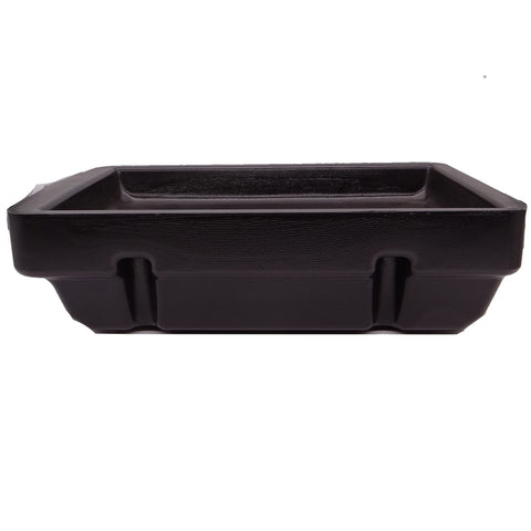 Bandeja de drenaje Midwest Can Black de polietileno de alta densidad, 5 pulg. de alto, 9 qt