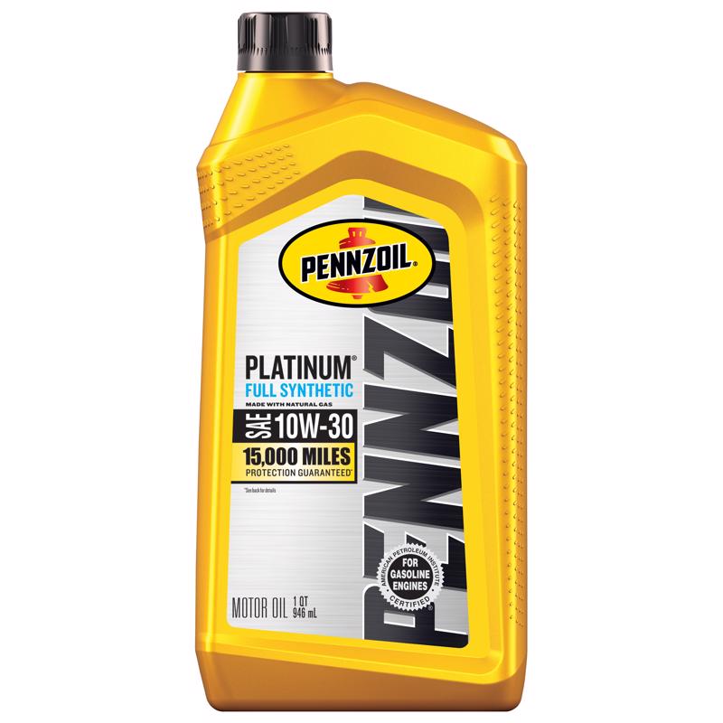 Pennzoil Platinum 10W-30 4-Cycle Synthetic Motor Oil 1 qt 1 pk (Pack of 6)