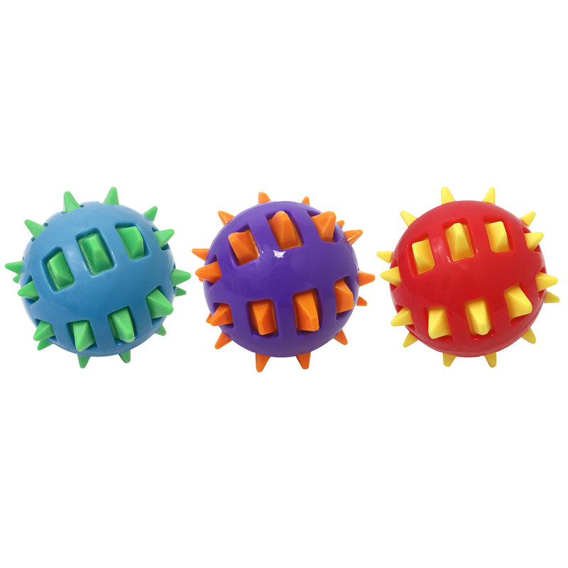 Multipet Ruff Enuff For Dog Assorted TPR Spike Balls Dog Toy 1 pk