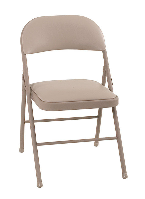 Cosco Antique Sand Vinyl Folding Chair 1 pk (Pack of 4)