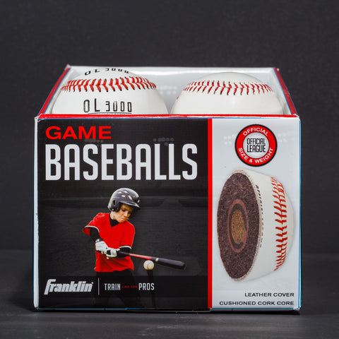 Franklin Official League White Leather Baseball 9 in. 1 pk (Pack of 12)