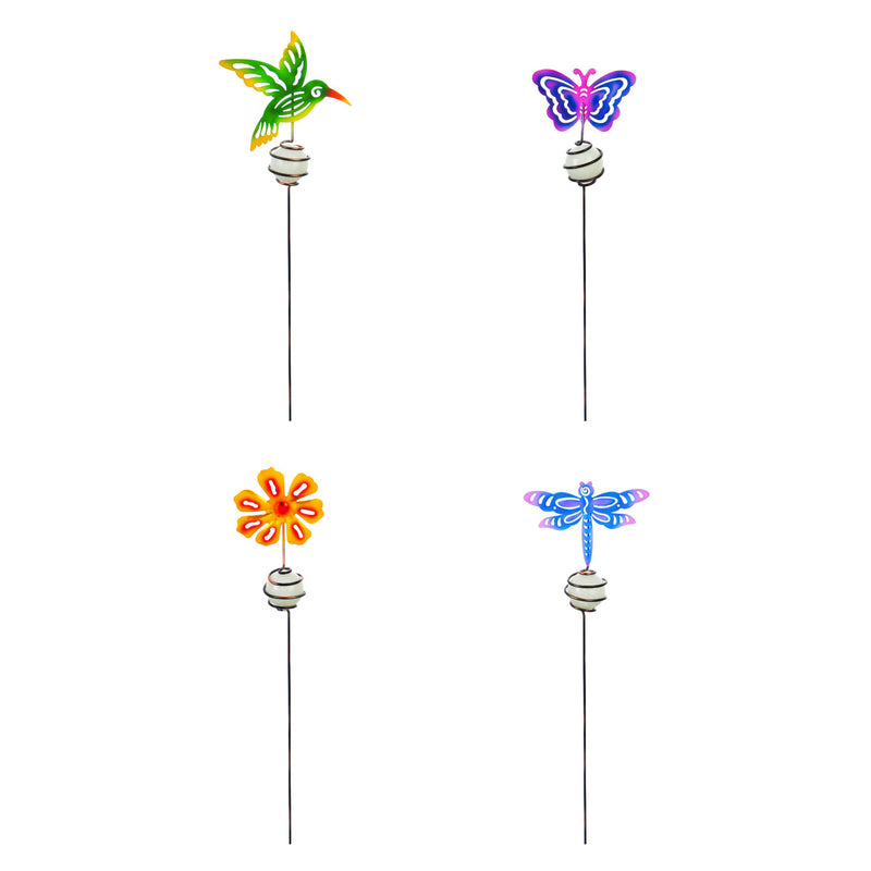 Meadow Creek Multicolored Iron 15 in. H Pot Stake (Pack of 12)