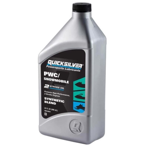 Aceite para motor Quicksilver de mezcla sintética para motores de 2 tiempos, 32 oz, 1 paquete