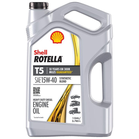 Shell Rotella T5 15W-40 Diesel Synthetic Blend Engine Oil 1 gal 1 pk (Pack of 3)