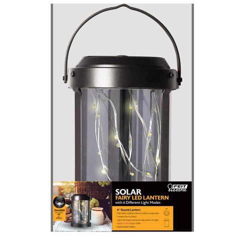 Feit Solar Fixtures 6.1 in. Solar Power Metal Round Bronze Hanging Pathway Light (Pack of 3)
